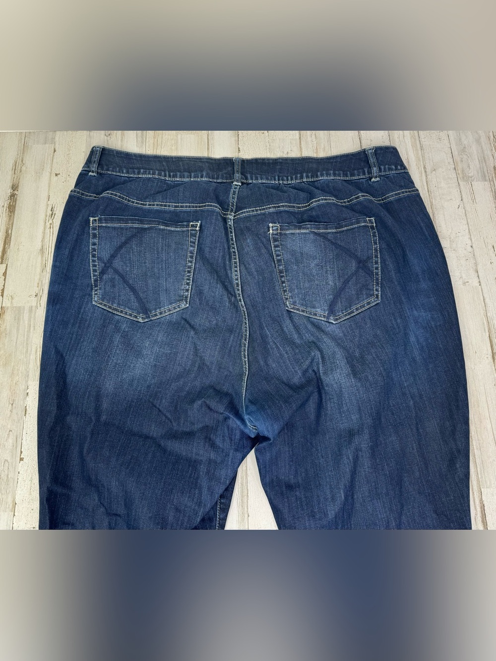 Lane Bryant Womens 26R Straight Leg Jeans Blue Stretch Medium Wash High Rise - Picture 9 of 10